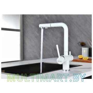 Смеситель Paulmark Serpentine Se213222-431 (белый матовый) картинка 3